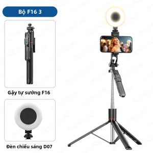 AXNEN F16 Chân Máy Ảnh Tự Sướng Có Thể Mở Rộng 1708mm Với 360 Độ ° Điều Khiển Từ Xa Bluetooth Xoay Được Với Giao Diện 1/4 Inch Dành Cho Điện Thoại Và Camera Hành Trình