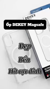 Ốp Lưng Sạc Từ Tính DEKEY Magic Cover Crystal Case cho Iphone 17 Pro max/ Iphone 16 Pro max/ 16 Pro/ 16 Plus Ốp Dẻo Trong Suốt Bảo Vệ Máy