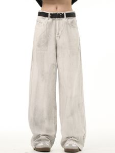 MADWITCH | New Chinese Style Vintage Washed Dirtyfit Jeans