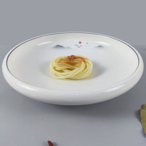 Large round Ceramic Soup Plate Chinese Restaurant Hotel Dining Utensils Xiang Cuisine Sichuan Style Beef Stir-Fry Hat Bowl