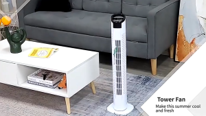 Inverter Electric Fan Tower Stand Fan with Remote Control Bladeless Vertical Fan Floor Stand Fan
