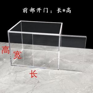 Acrylic Display Box Sliding Door Slide Cover Hand-Made Model Crafts Decoration Car Model Integrated Storage Box Customization