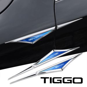 2pcs 3D Alloy Car Stickers: Enhance Your Chery QQ & Tiggo 3, 5, 7, 8