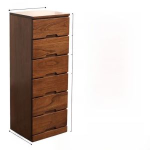 Japanese Style Wooden Drawer Type Storage Cabinet Bedside Table Narrow Gap Cabinet Five Drawer Cabinet Real Wood Storage Organizer