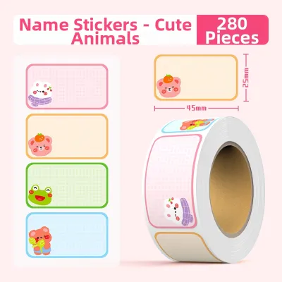 Waterproof Cartoon Name Stickers for Kids