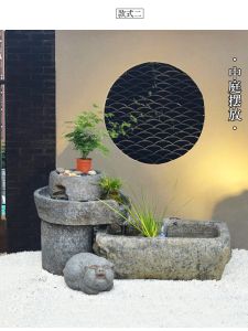 New Chinese Style Artificial Mountain and Fountain Decoration Courtyard Bring In Wealth and Treasure Balcony Circulating Fish Pond Landscape Garden Gift Decoration