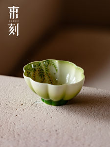 High-End Ceramic Tea Cup Hand-Painted Powdered Colors Orchid Vine Mouth Owner Cup Personal Specialty Cup Jingdezhen Zisha