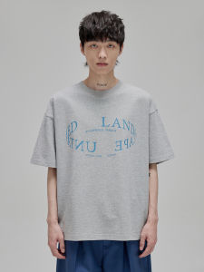 NANS Wilderness Parade Theme Double Gauze Letter Print round Neck T-Shirt Loose Fit Short Sleeve Youth Fashion Summer Top