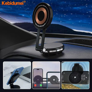 ที่วางโทรศัพท์ในรถที่ชาร์จแบบไร้สาย Kebidumei Ma-Gnetic 15W ชาร์จเร็วแท่นวางสำหรับโทรศัพท์15 14 13