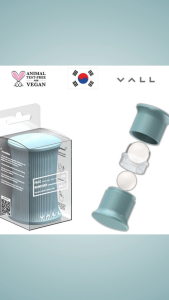 VALL Rolling Face Oil Blotting Paper Semi-Permanent Use Oil Control Roller Blue 1 Set 1 Piece
