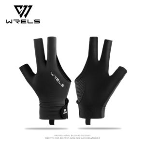1Pc Billiards Glove Left Hand Three Finger Snooker Billiard Glove Non Slip Stickers Elasticity Billiard Training Gloves Accessor