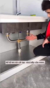 Bộ xi phông thoát nước chậu rửa bát chuẩn SUS304 cho chậu 2 hố 1 chống tràn bầu D110mm