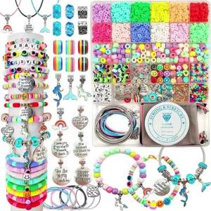 Bộ Dụng Cụ Làm Đồ Trang Sức Tự Làm 3400 Món Dành Cho Bé Gái - Bộ Dụng Cụ Làm Vòng Tay Charm Hạt Cườm Hoàn Hảo Làm Quà Tặng Sinh Nhật Giáng Sinh Đồ Thủ Công