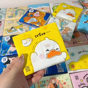 1 Package Cartoon Tissue Cute printed 40pcs/package 3ply bear tisu 卡通 印花 纸巾