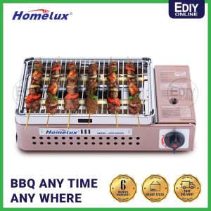 HOMELUX HPB-6006B PORTABLE BUTANE GAS BBQ infrared COOKER STOVE DAPUR Camping Picnic CPG-22 GRILL HPB-8008B iwatani Ediyonline Ediy