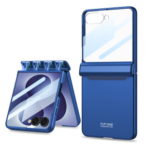 szhaiyu | Magnetic Hinge All-included Phone Case for Samsung Galaxy Z Flip 8 Outer Screen Protective Matte Hard Cover for Galaxy ZFlip 8
