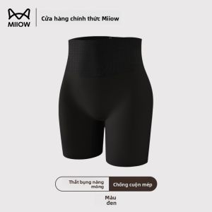 Quần lót nữ MiiOW bằng chất liệu Ice Silk cotton cạp cao màu trơn không đường may