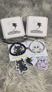 Gelang Couple Night Fury & Light Fury Special Edition Free Sticker