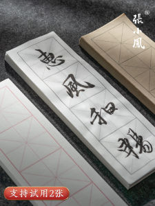 Zhang Xiaofeng Calligraphy Practice Paper Set Beginner Soft Pen Script Writing Paper Semi-Mature Xuan Paper for Primary School Students