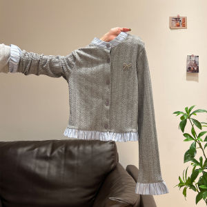 Elegant Stylish French Striped Illusion Two-Piece Knit Top