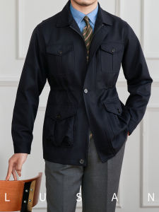 Stylish Tapered Hunting Style Thin Collar Jacket