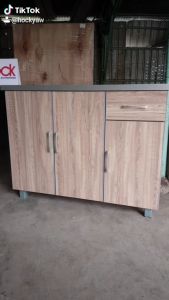 4 Feet Storage Kitchen Cabinet Walnut Color 5271/ Wenge 6371 / Maple 9471 Furniture