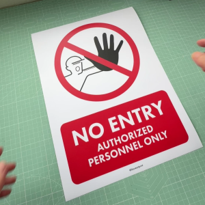 No Entry Authorized Personnel Only. Unauthorized Entry is prohibited. Sticker Sign Signage Notice. Do Not Enter.