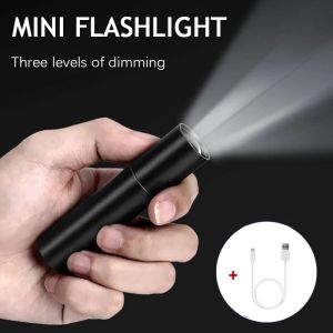 Senter Led Usb Isi Ulang Lampu Senter Mini Super Terang Portabel Rumah Tangga Kecil