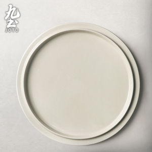 Japanese Style Ceramic Dinnerware White Underglaze Color Plate Deep Plate Flat Plate Home Serving Tray Dish Handmade Craft