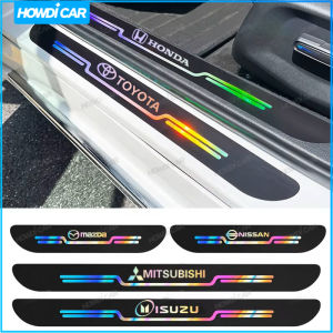 【Sale】colorful phản chiếu laser Ngưỡng Cửa Xe Hơi Dải bảo vệ dán Đề can dán xe ô tô TRIM nhãn cào Phụ Kiện Xe Hơi