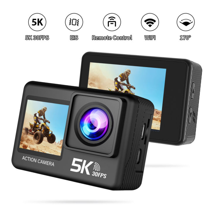 5K Action Camera 4K60FPS 2.0 Inch Touch Screen Wi-Fi 170° Wide Angle ...