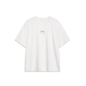 Áo Thun Dệt Kim Cổ Tròn Tay Ngắn Nam Nữ Li Ning Thời Trang Thể Thao Mùa Hè Thường Ngày Dệt Kim in Họa Tiết Chữ Cái Cotton 100%