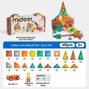 mideer | Đồ Chơi Xây Dựng Từ Tính 90 Mảnh Sắc Màu Lăng Kính Trong Suốt Giáo Dục Trẻ Em Chơi Sáng Tạo Phát Triển Nhận Thức Không Gian Kết Nối Từ Tính Mạnh