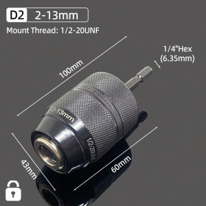 1Pc 1/4 " Hex Shank Keyless Drill Chuck Bộ Chuyển Đổi Thay Đổi Nhanh 08-10mm/15-10mm Cho Dụng Cụ Điện Chế Biến Gỗ