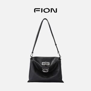 Fion Phytanned Leather Tote Bag Commuter Large Capacity Genuine Leather Single Shoulder Slant Cross Lazy Bag Women