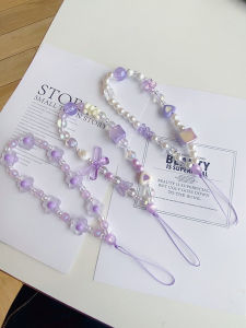 Handmade Dreamy Purple Lanyard for Phone Camera USB Flash Drive Anti-Loss Cord Mobile Phone Accessories Digital Camera Strap