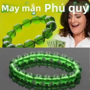 Vòng Tay Đá Moldavite Thiên Thạch Cộng Hòa Séc Nam Nữ Đều Đeo Được Có Tác Dụng Từ Tính Mang Lại May Mắn Tài Lộc & Sức Khỏe Món Quà Lý Tưởng Dành Cho Bố Và Chồng.