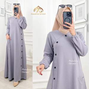 Eurigo - ANZANA Maxy Gamis Wanita Muslim Lemon Skin Milano Melar