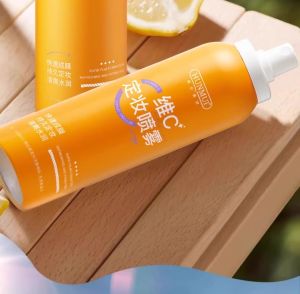 Organic Makeup Setting Spray Vitamin C Makeup Setting Spray Waterproof Brightening Oil Control Anti-Smudge Hydrating 100ml 维C定妆喷雾