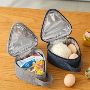 Portable Breakfast Insulated Bag Aluminum Foil Lunchbox Triangle Rice Ball Bag Freshness Preservation Small Size Carry-On