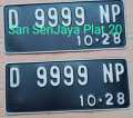 1set plat nomor motor. 