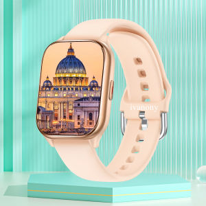 สมาร์ทวอทช์ฮีบรู 2025 รับสาย AI Voice Assistant ข้อความประกาศ Custom Dials Fitness Tracker Smartwatch Gold Woman