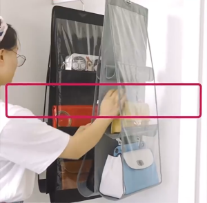 BB002 PVC Transparent Dustproof Cover Bag Storage Hook Up Hanging Style Bag Dustproof Cover Bag Storage