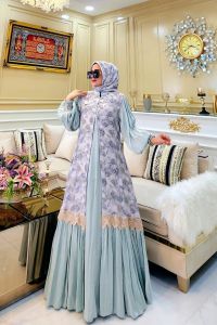 REALPICT COD PREMIUM DRESS JELITA  FREE HIJAB SEGI 4 BY SITI ASOPUROH BAHAN SHIMMER POLOS & MOTIF LD 110 PB 140 TERBARU TERMURAH BEST SELLER TANGAN PERTAMA KONVEKSI / PRINTING / MOTIF PREMIUM GAMIS PESTA GAMISPREMIUM