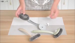 Kitchen Cleaning Brush Kitchen Dishwashing Pot Brush Wiping Stainless Steel Replaceable Wire Ball Berus Pembersih Dapur