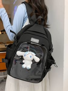 OUDENGPAI | Túi đeo vai đôi trong suốt dung tích lớn màu đen Túi đựng đồ cho bé gái Túi đựng đồ thể thao Túi đựng đồ du lịch Túi đựng đồ cho bé