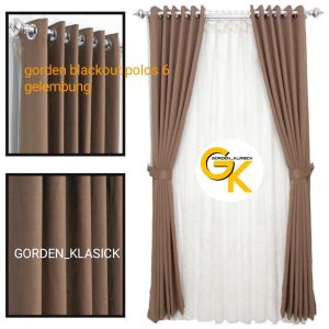 gorden jendela gorden blackout 12 ring gorden polos impor hordeng pintu kamar tirai jendela