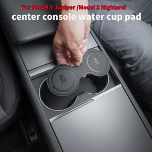for Tesla Model Y Juniper Car interior water cup holder pad beverage anti slip pad waterproof car interior accessories