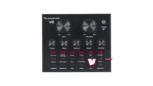 JT V8 Sound Card Sound Effects Board with Audio Mixer for Streaming with Voice Changer Good Quality