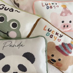 A-Class Ice Silk Childrens Cartoon Pillowcase Nursery School Baby Toddler Parent-Child Cute Design Bedding Accessories